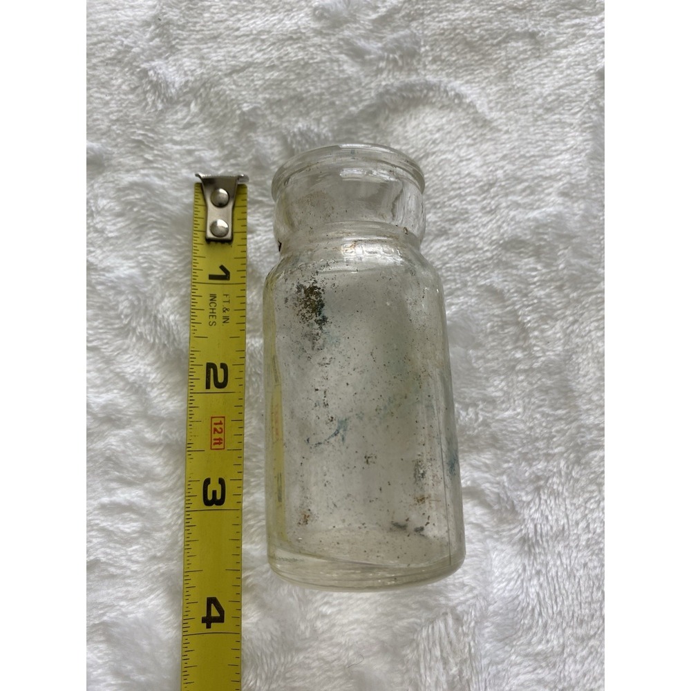 Vintage 1954 Brockway Glass Jar 3.5‎ Inch Apothecary Ointment Wide Mouth 1429